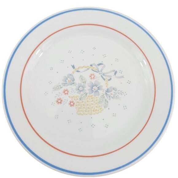 Corelle COUNTRY CORNFLOWER Blue Ribbon Basket Salad Luncheon Plates - Set of 5 - Picture 8 of 16